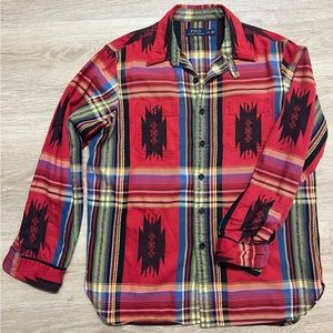 Polo Ralph Lauren Aztec print western shirt